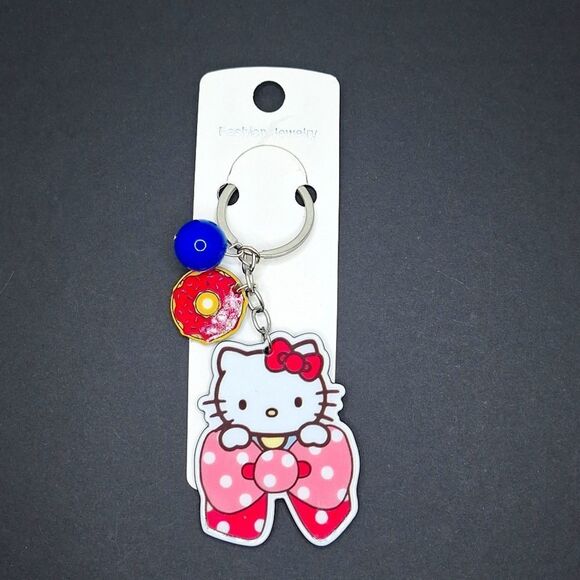 Hello kitty keychain bead and Donut with bow acrylic - Picture 1 of 3